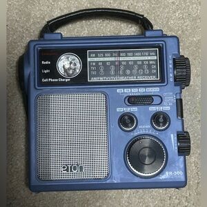 Vintage Eton FR-300 Blue Emergency Weather Radio